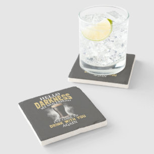 Dessous-de-verre En Pierre Bonjour obscurité mon vieil ami