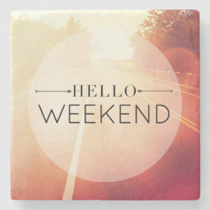 Dessous-de-verre En Pierre Bonjour week-end 3