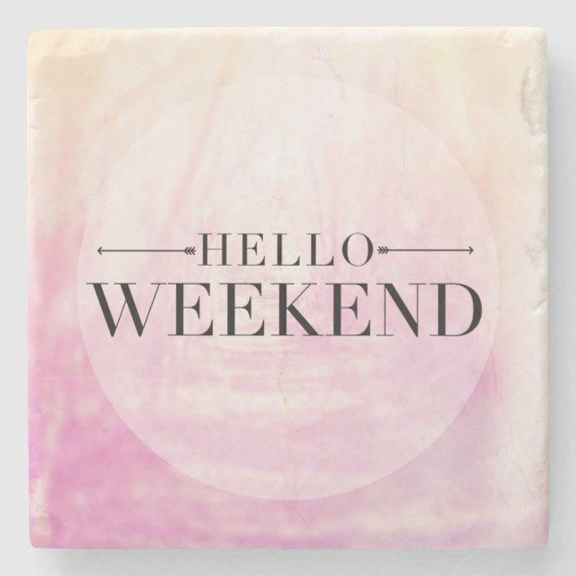 Dessous-de-verre En Pierre Bonjour Weekend (Devant)