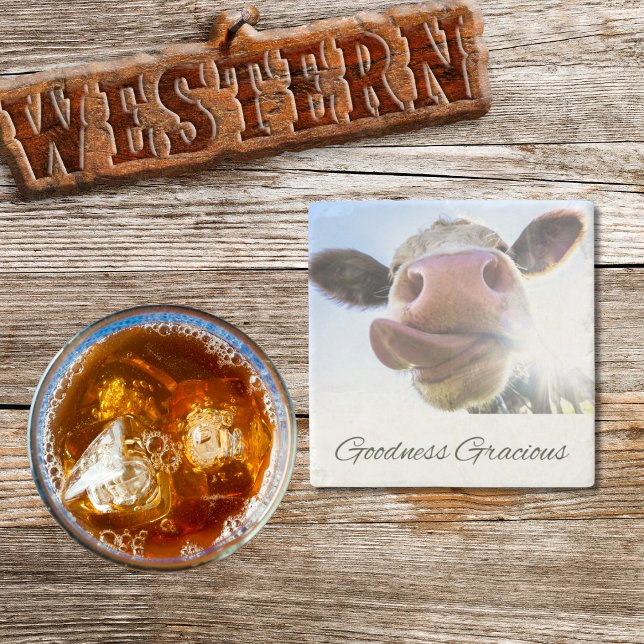 Dessous-de-verre En Pierre Bonne grâce | Devis sud | Vache (Créateur téléchargé)