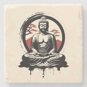 Dessous-de-verre En Pierre Bouddha Zen japonais
