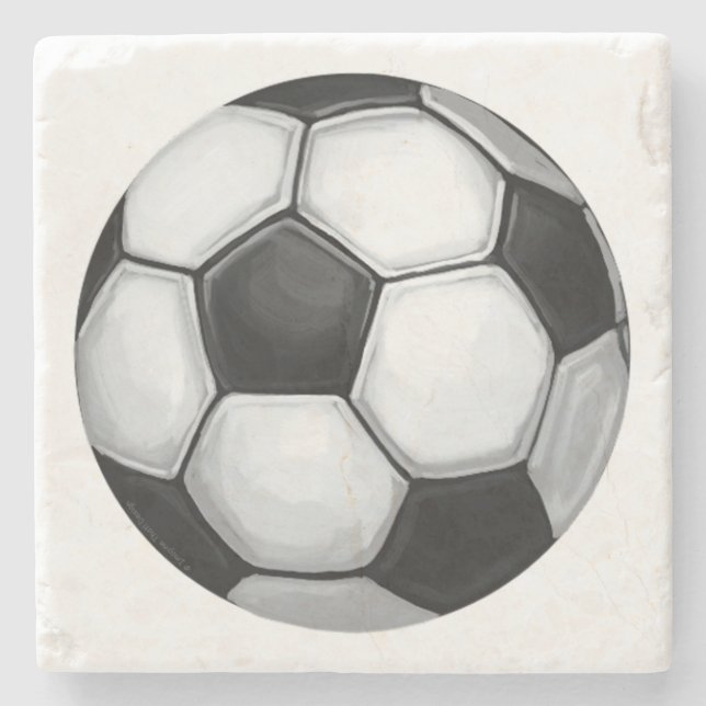 Dessous-de-verre En Pierre Boule de football (Devant)