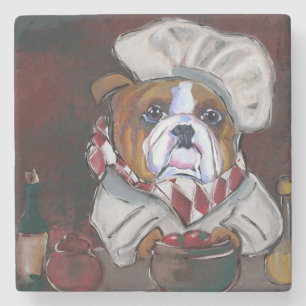 Dessous-de-verre En Pierre Bouledogue 