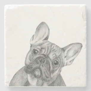 Dessous-de-verre En Pierre Bouledogue français