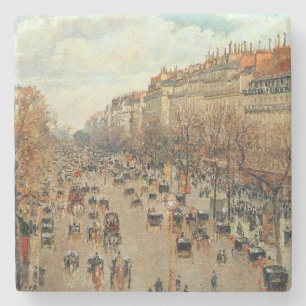 Dessous-de-verre En Pierre Boulevard Montmartre-Eremitage Camille Pissarro
