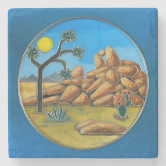Dessous-de-verre En Pierre Bouton Joshua Tree - Fish Rock