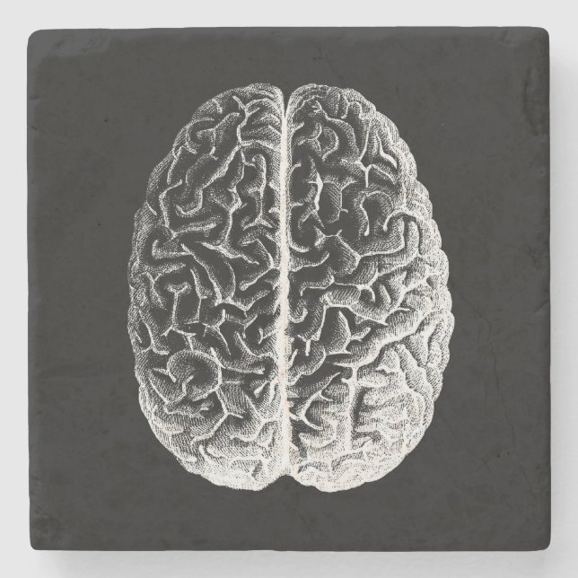 Dessous-de-verre En Pierre Brains ! (Devant)