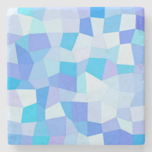 Dessous-de-verre En Pierre Bright Blues Mosaic