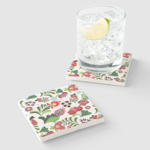 Dessous-de-verre En Pierre Broderie Motif Matyo Hongrois