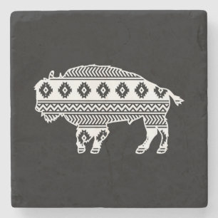 Dessous-de-verre En Pierre Buffalo Aztèque
