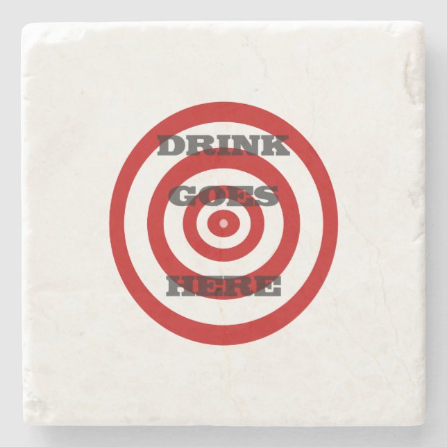 Dessous-de-verre En Pierre Bullseye cible (Devant)