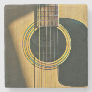 Dessous-de-verre En Pierre Cadeau pour musicien guitariste