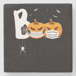 Dessous-de-verre En Pierre Cadeau Spider Citrouilles d'Halloween portant le