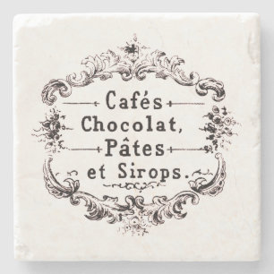 Dessous-de-verre En Pierre Café français