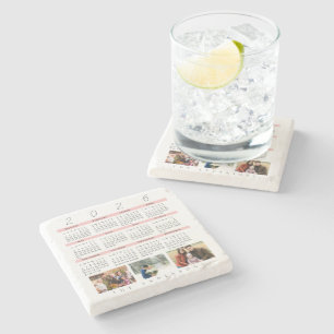 Dessous-de-verre En Pierre Calendrier annuel Minimaliste Photo 2026