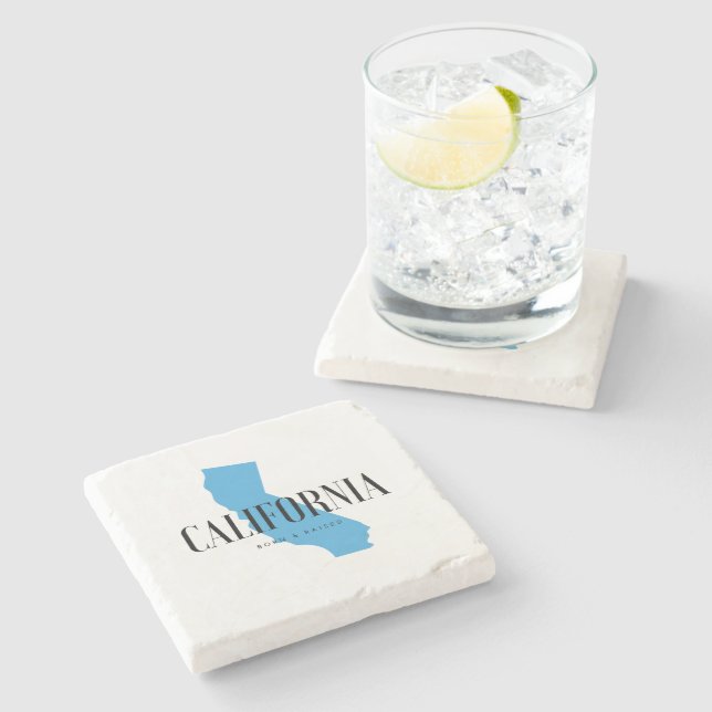 Dessous-de-verre En Pierre California Born & Raised (Côté)