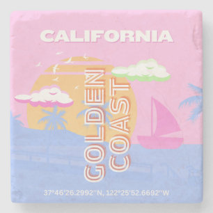 Dessous-de-verre En Pierre Californie, Travel Art, Preppy