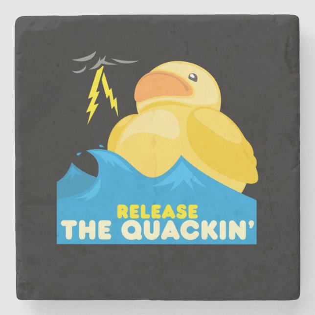 Dessous-de-verre En Pierre Canard en caoutchouc (Devant)