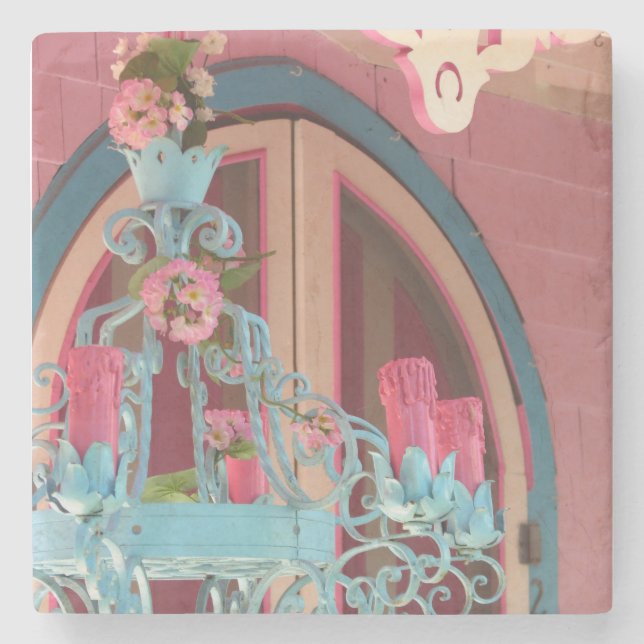 Dessous-de-verre En Pierre Candelabra et rose - Martha's Vineyard (Devant)