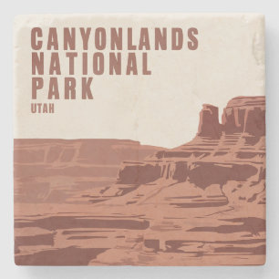 Dessous-de-verre En Pierre Canyonlands National Park Utah Minimal Paysage