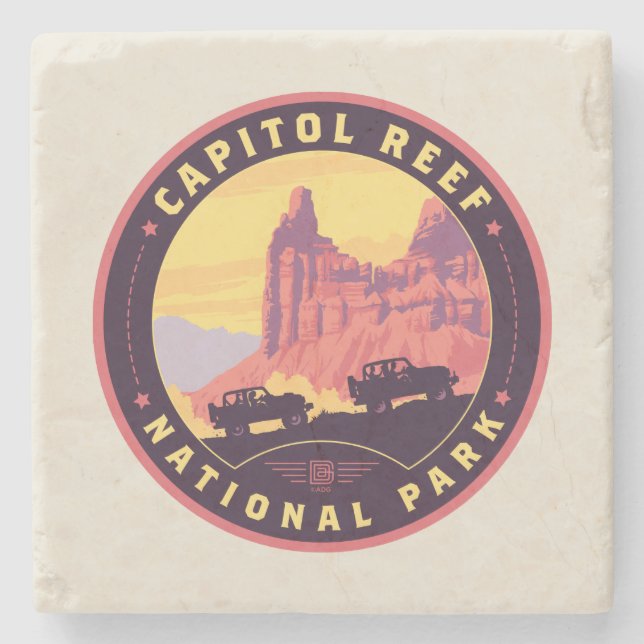 Dessous-de-verre En Pierre Capitol Reef National Park (Devant)