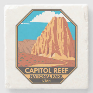 Dessous-de-verre En Pierre Capitol Reef National Park Cathedral Valley Loop
