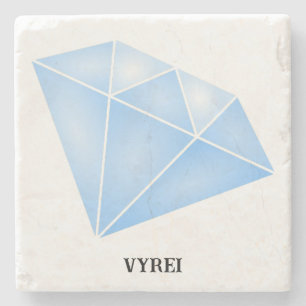 Dessous-de-verre En Pierre Carat diamant bleu brillant