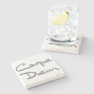 Dessous-de-verre En Pierre CARPE DIEM Texte Cool moderne
