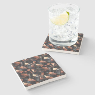 Dessous-de-verre En Pierre Carreaux d'or Rose noir