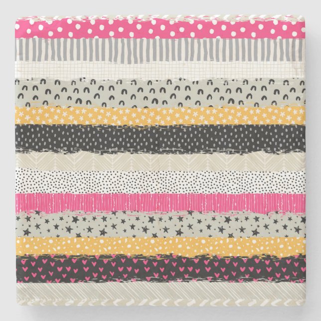 Dessous-de-verre En Pierre Carrelage en Patchwork : Conception Versatile Sans (Devant)