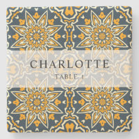 Carrelage espagnol Motif coloré Mariage carte plac