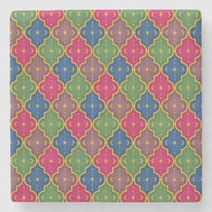 Dessous-de-verre En Pierre Carrelage marocain céleste Bohème