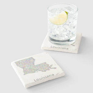Dessous-de-verre En Pierre Carte de la Louisiane