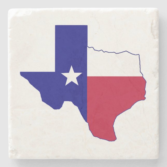 Dessous-de-verre En Pierre Carte du drapeau du Texas (Devant)