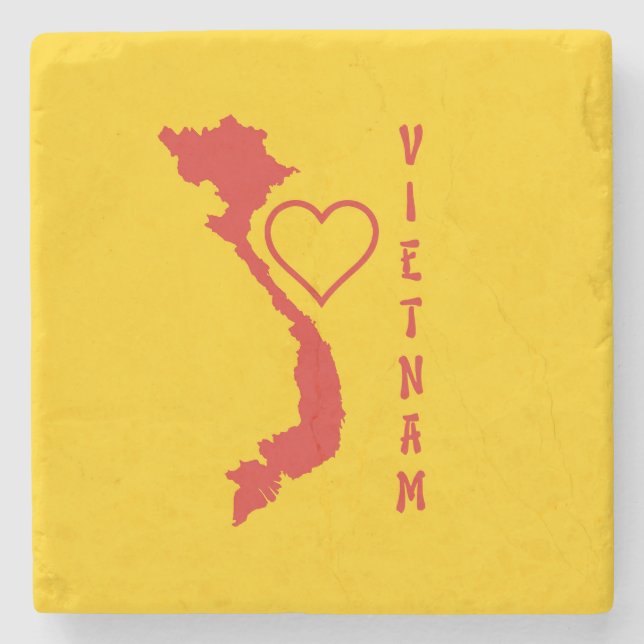 Dessous-de-verre En Pierre Carte du Vietnam (Devant)