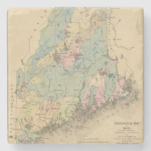 Dessous-de-verre En Pierre Carte géologique du Maine