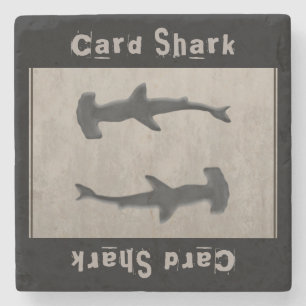 Dessous-de-verre En Pierre Carte Shark Grey