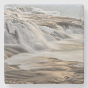 Dessous-de-verre En Pierre Cascade de Godafoss, hiver, Islande