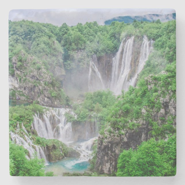 Dessous-de-verre En Pierre Cascade des lacs Plitvice (Devant)