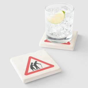 Dessous-de-verre En Pierre CAUTION Personnes ÂGÉES - VOYAGE UK