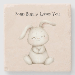 Dessous-de-verre En Pierre Certain Lapin T'aime