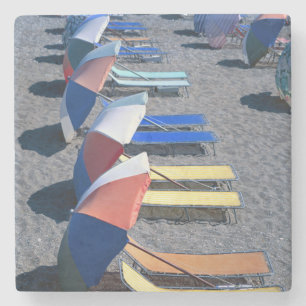 Dessous-de-verre En Pierre Chaises vides sur la plage