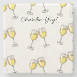 Dessous-de-verre En Pierre Chardon-Yay ! Lunettes blanches