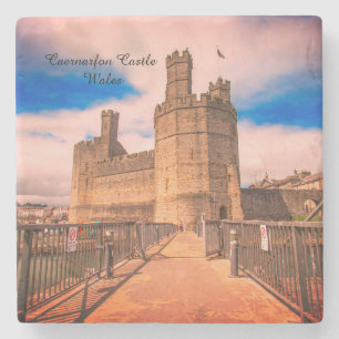Dessous-de-verre En Pierre Château de Caernarfon Wales.