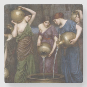 Dessous-de-verre En Pierre Château d'eau vintage de Danaides de beaux-arts