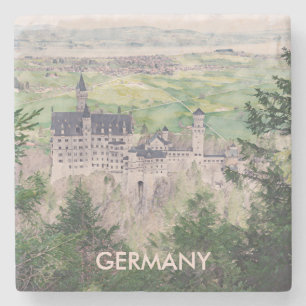 Dessous-de-verre En Pierre Château Retro Neuschwanstein en Allemagne