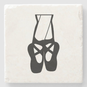 Dessous-de-verre En Pierre Chaussons Bleu Noir En Pointe