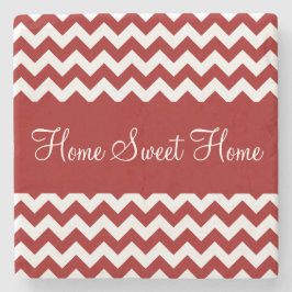 Dessous-de-verre En Pierre Cherry Red Chevron