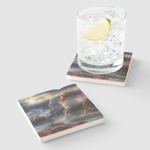 Dessous-de-verre En Pierre Cheval Spirits "COÛTE JUSQU'À DEMAIN"
