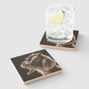 Dessous-de-verre En Pierre Chèvre curieuse